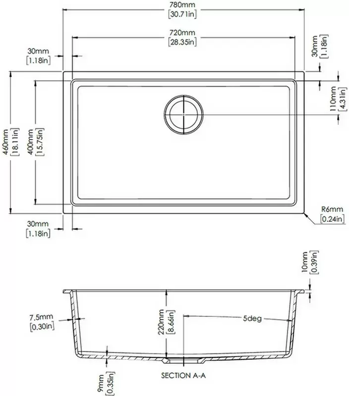 Кухонная мойка Longran Enigma ENG 780.460 (alpina/07) фото