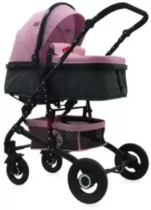 Детская универсальная коляска Lorelli Alba Premium 3 в 1 (Pink) фото