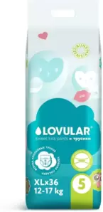 Подгузники-трусики детские Lovular Sweet Kiss XL 12-17 кг (36 шт) фото
