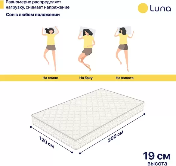 Матрас Luna Active 180x200 фото