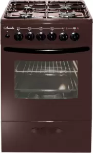 Кухонная плита Лысьва ЭГ 404 МС-2у (стеклянная крышка, коричневый) фото