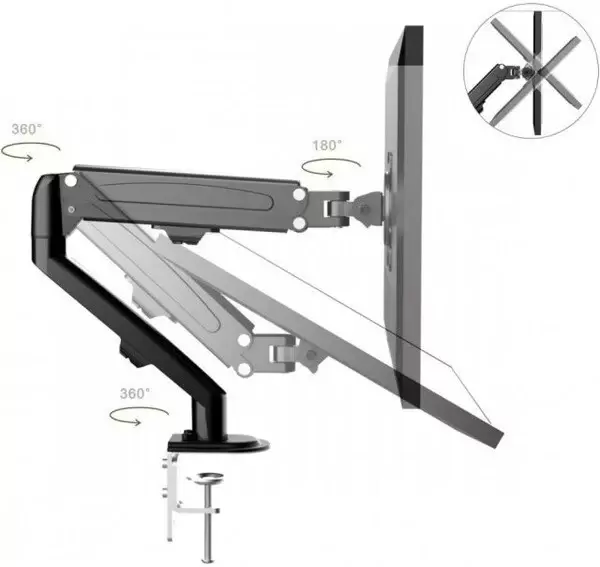 Кронштейн для монитора Maclean MC-860N (черный) фото