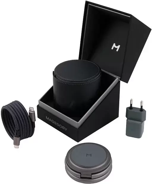 Беспроводное зарядное Magssory Disc Signature Edition 3 в 1 для Samsung WCH053 (серый) фото