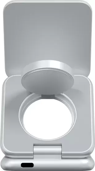 Беспроводное зарядное Magssory Fold Pro 3 в 1 WCH063 (серебристый) фото