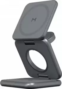 Беспроводное зарядное Magssory Fold Pro 3 в 1 WCH063 (темно-серый) фото