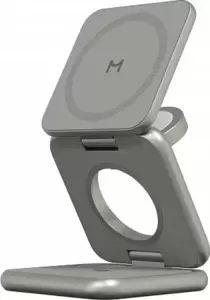 Беспроводное зарядное Magssory Fold Pro 3 в 1 WCH063 (титановый) фото
