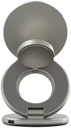 Беспроводное зарядное Magssory Signature Disc Pro для Apple 3 в 1 WCH073 (титановый) фото