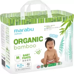 Подгузники-трусики Marabu Organic Bamboo M 6-11кг (46 шт) фото