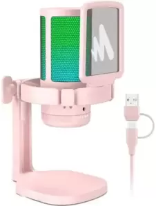 Проводной микрофон Maono DGM20 (розовый) фото