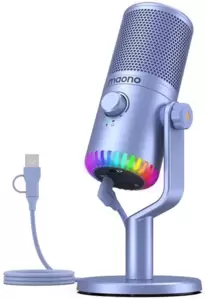 Проводной микрофон Maono DM30 RGB (сиреневый) фото
