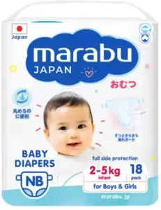 Подгузники детские Marabu Premium Japan New Born (18 шт) фото