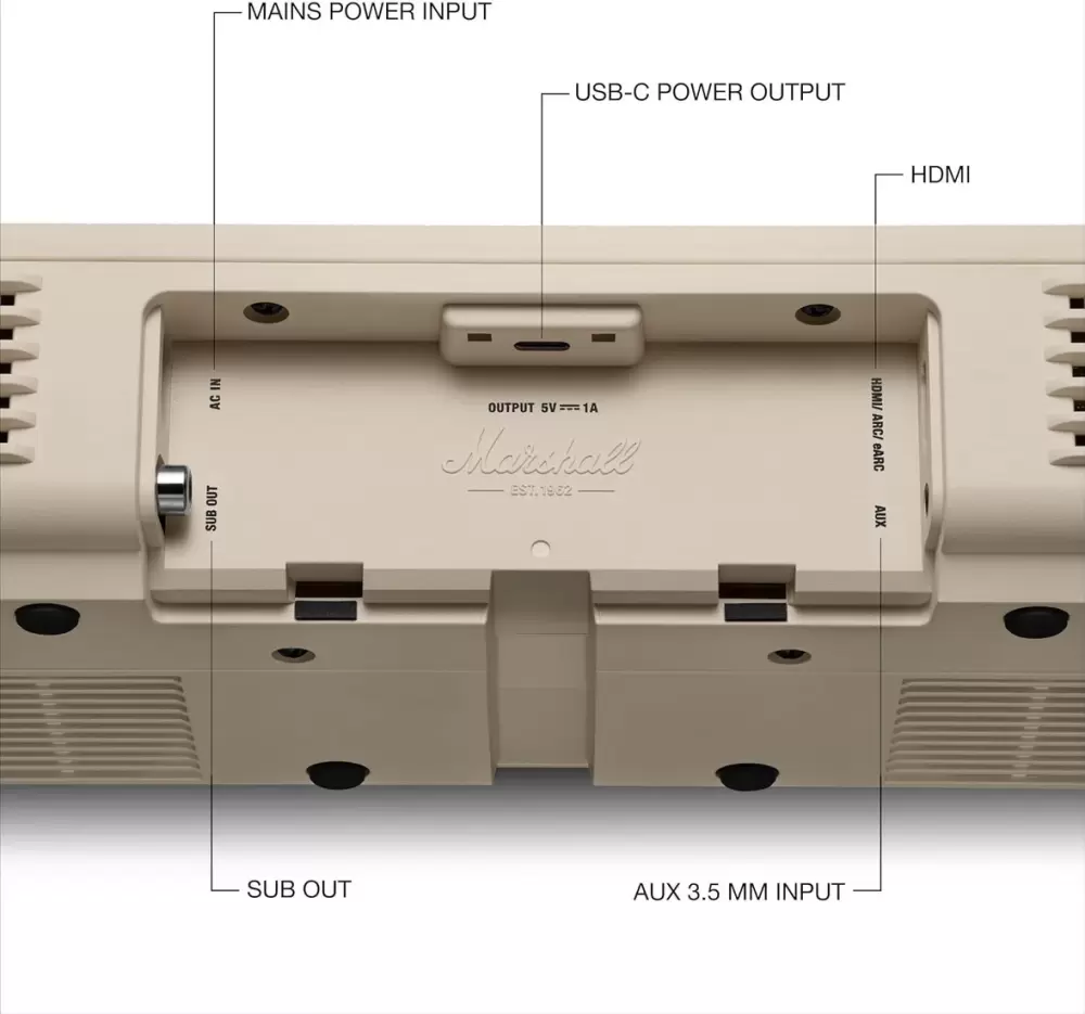 Саундбар Marshal Heston 60 (бежевый) фото 2