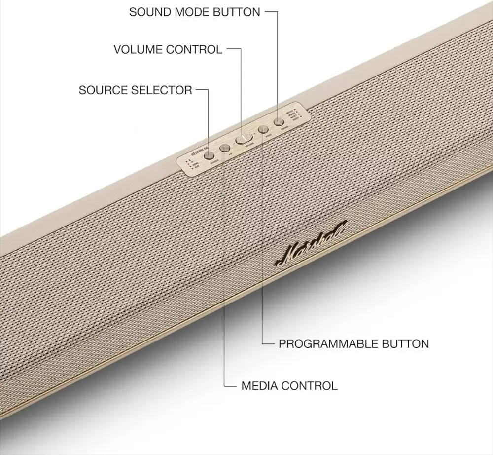 Саундбар Marshal Heston 60 (бежевый) фото 3