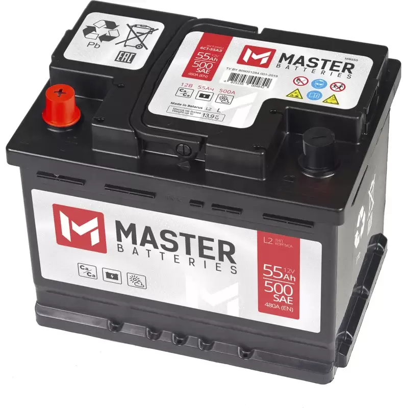 Аккумулятор Master Batteries L+ (55Ah) фото 2