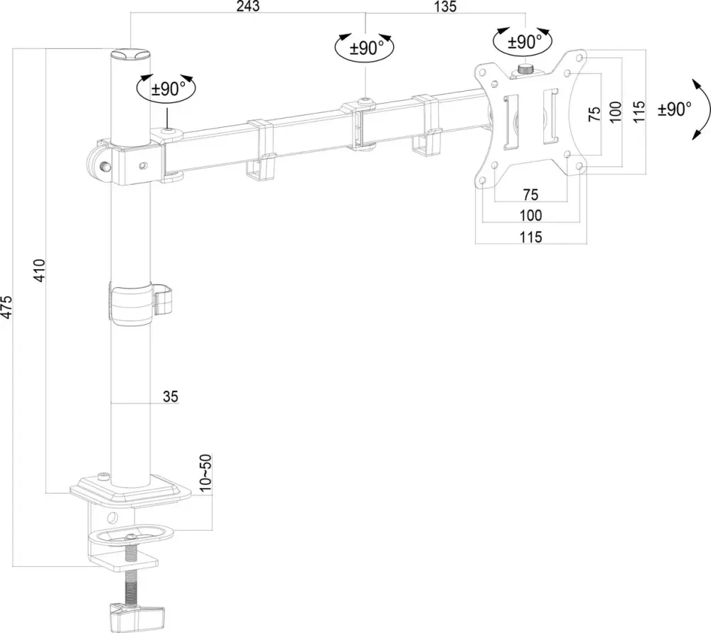 Кронштейн для монитора MasterKron UDT01-C012 фото 3