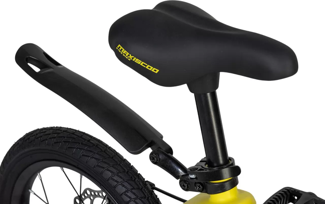 Детский велосипед Maxiscoo Cosmic Стандарт Плюс 14 2025 / MSC-C1441 (желтый матовый) фото