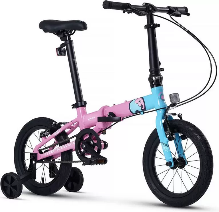 Детский велосипед Maxiscoo S007 PRO 14 2024 / MSC-007-1408P (розовый/синий) фото