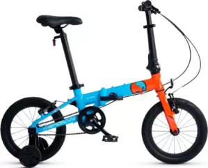 Детский велосипед Maxiscoo S007 PRO 14 2024 MSC-007-1407P (синий/оранжевый) фото