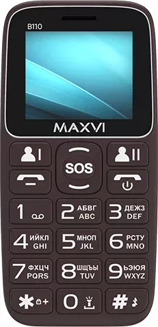 Мобильный телефон Maxvi B110 (коричневый) фото
