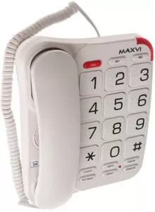 Проводной телефон Maxvi CB-01 (белый) фото