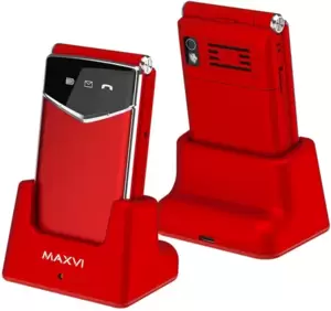 Maxvi E11ds (красный/серебристый)