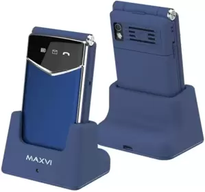 Мобильный телефон Maxvi E11ds (синий/серебристый)