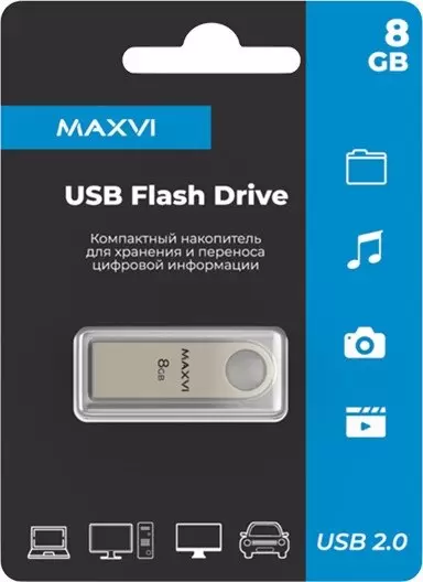 USB Flash Maxvi MK 8GB (серебристый) фото