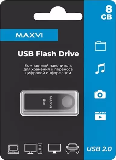 USB Flash Maxvi MK 8GB (темно-серый) фото