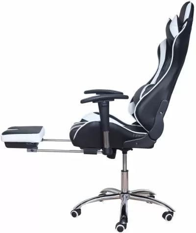 Игровое кресло Меб-ФФ MFG-6001 (черный/белый) фото