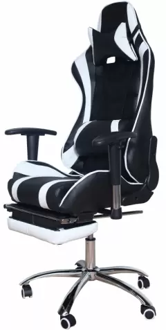 Игровое кресло Меб-ФФ MFG-6001 (черный/белый) фото