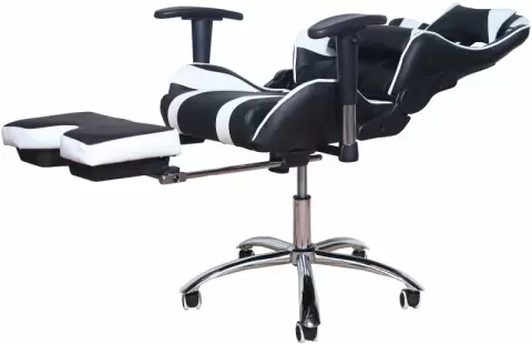 Игровое кресло Меб-ФФ MFG-6001 (черный/белый) фото