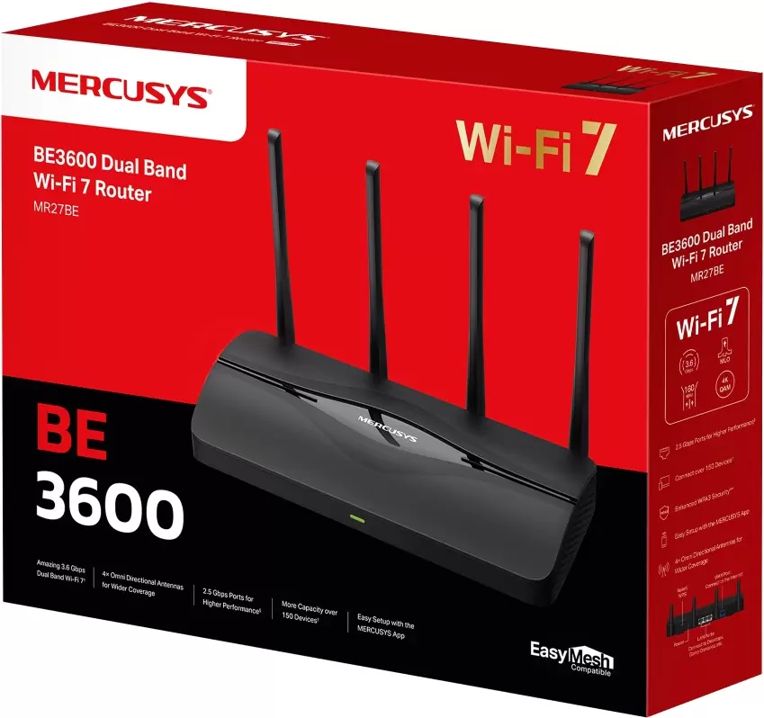 Wi-Fi роутер Mercusys MR27BE фото