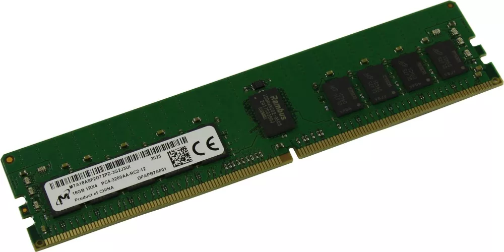Модуль памяти Micron 16GB DDR4 PC4-25600 MTA18ASF2G72PZ-3G2J3 фото