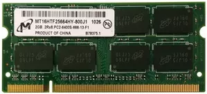 Оперативная память Micron 2GB DDR2 SODIMM PC2-6400 MT16HTF25664HY-800J1 фото