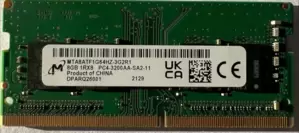 Оперативная память Micron 8ГБ DDR4 SODIMM 3200 МГц MTA8ATF1G64HZ-3G2R1 фото