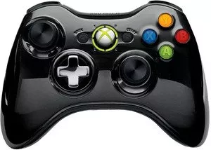 Геймпад Microsoft Xbox 360 Chrome Series Wireless Controller (Black) фото
