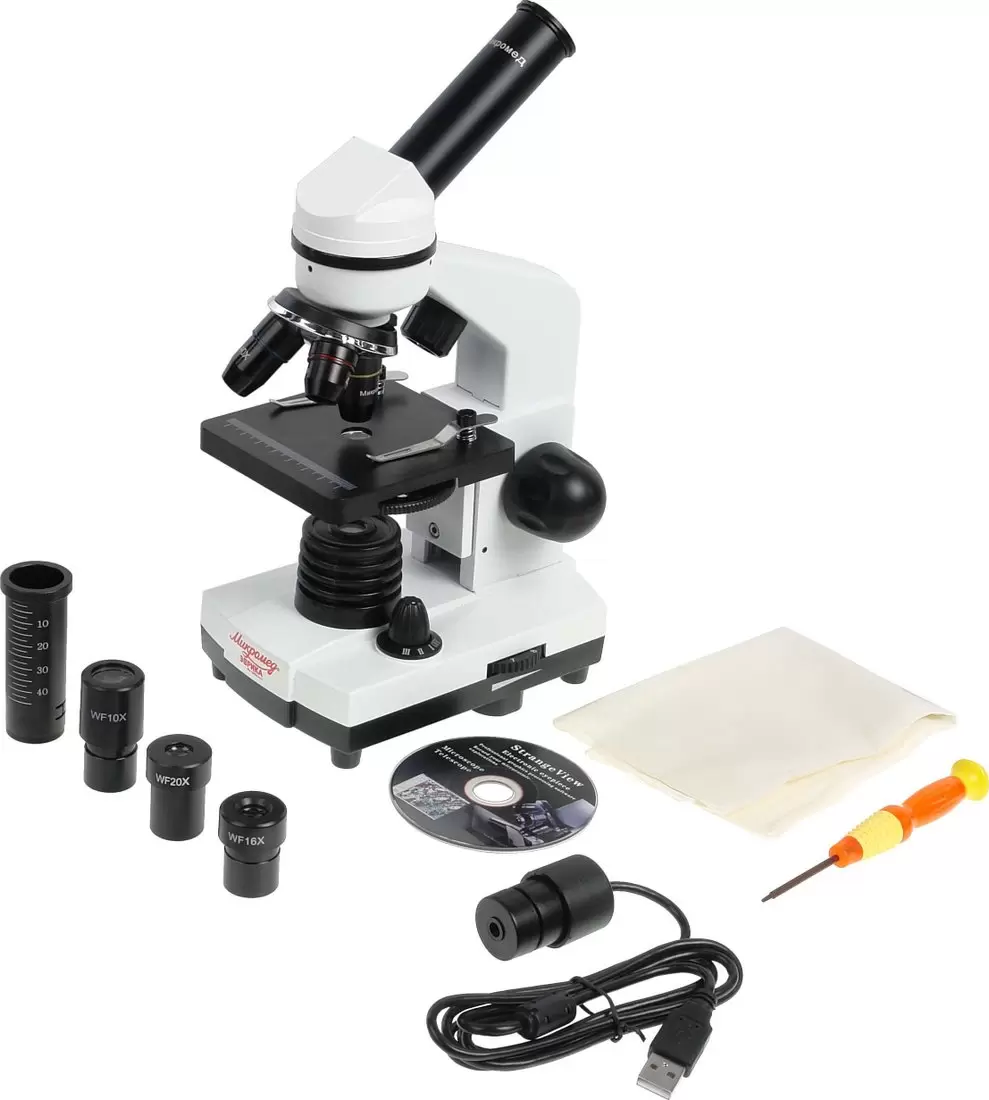 Детский микроскоп Микромед Эврика 40х-1600х (вар. 2) с видеоокуляром 30417 фото 2