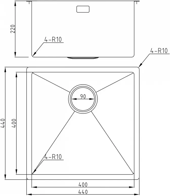 Кухонная мойка Milacio Denia 44 Steel MC.77438 фото