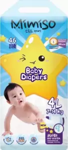 Подгузники детские Mimiso 4 L 7-14 кг (46 шт)