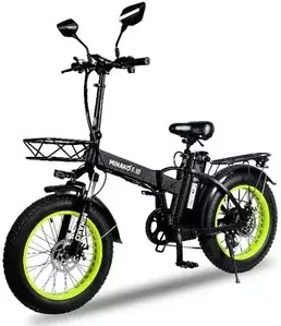 Электровелосипед Minako F10 зеленые колеса фото