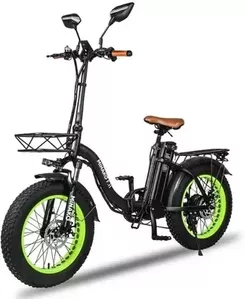 Электровелосипед Minako F11 зеленые колеса фото