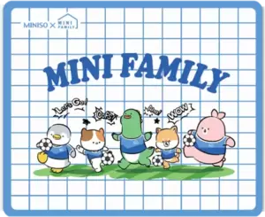 Коврик для мыши Miniso Mini Family Sports Square 3016 (синий) фото