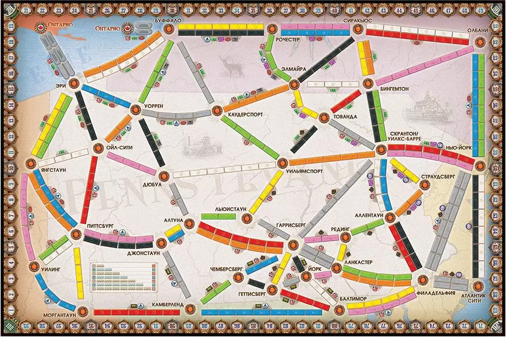 Дополнение к настольной игре Мир Хобби Ticket to Ride. Великобритания и Пенсильвания 952052 фото
