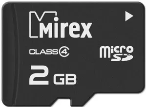 Карта памяти Mirex microSD (Class 4) 2GB (13612-MCROSD02) фото