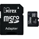 Mirex MicroSDHC 8Gb Class 10 + SD adapter (13613-AD10SD08)