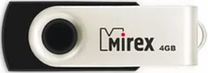 USB-флэш накопитель Mirex SWIVEL RUBBER BLACK 4GB (13600-FMURUS04) фото