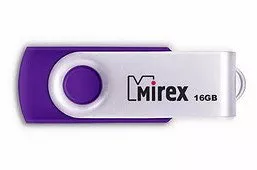 USB-флэш накопитель Mirex SWIVEL RUBBER VIOLET 16GB (13600-FMUSRV16) фото