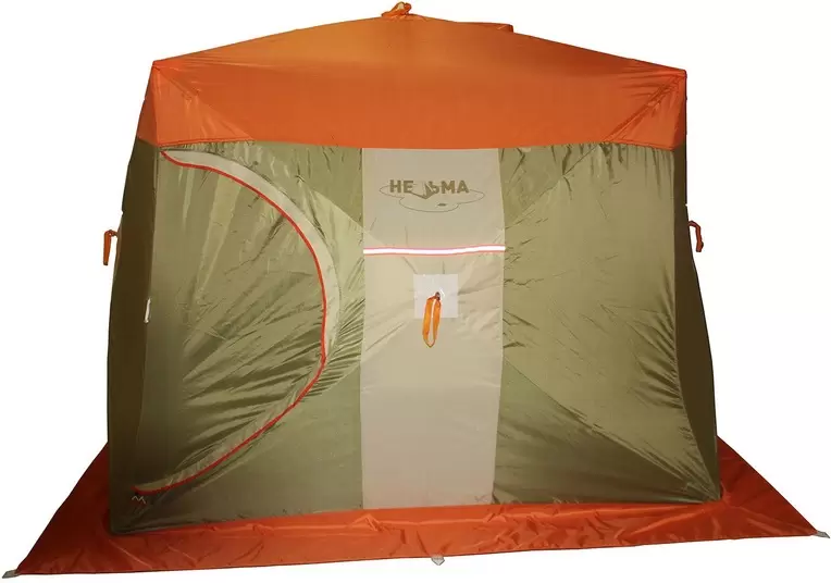 Палатка Митек Нельма Куб 3 (Оранж-беж/Хаки) + пол без лунок фото