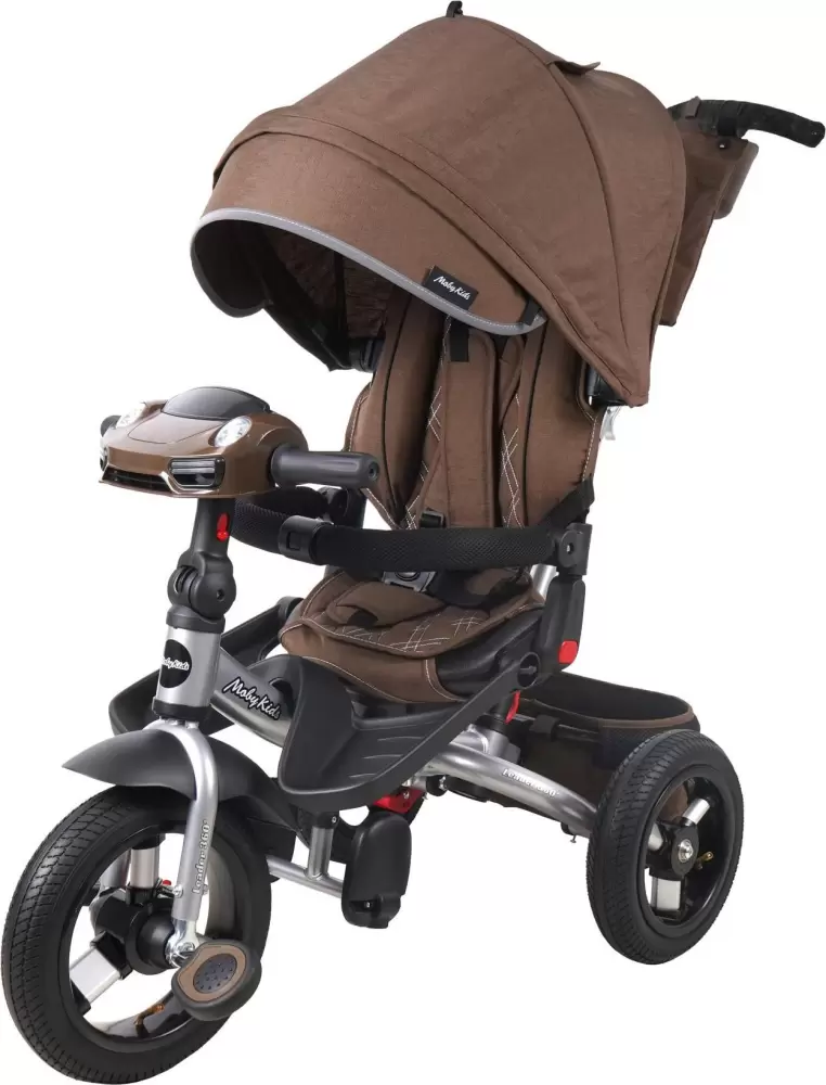 Детский велосипед Moby Kids Leader 360 12x10 Air Car 649360 (темный шоколад) фото
