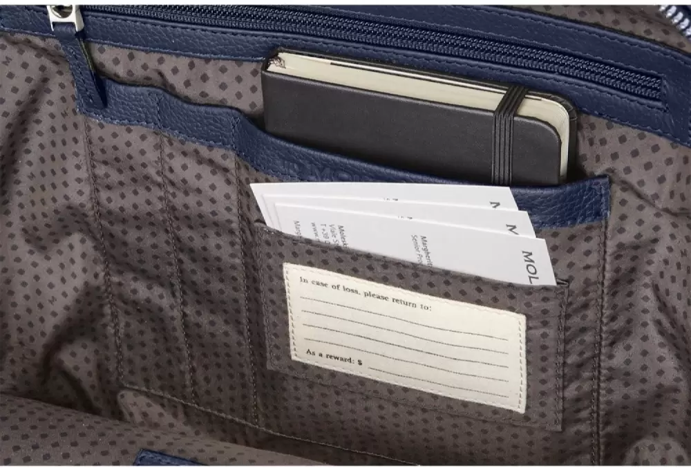 Городской рюкзак Moleskine Classic Leather ET84BKB20 (синий натуральная кожа) фото 4